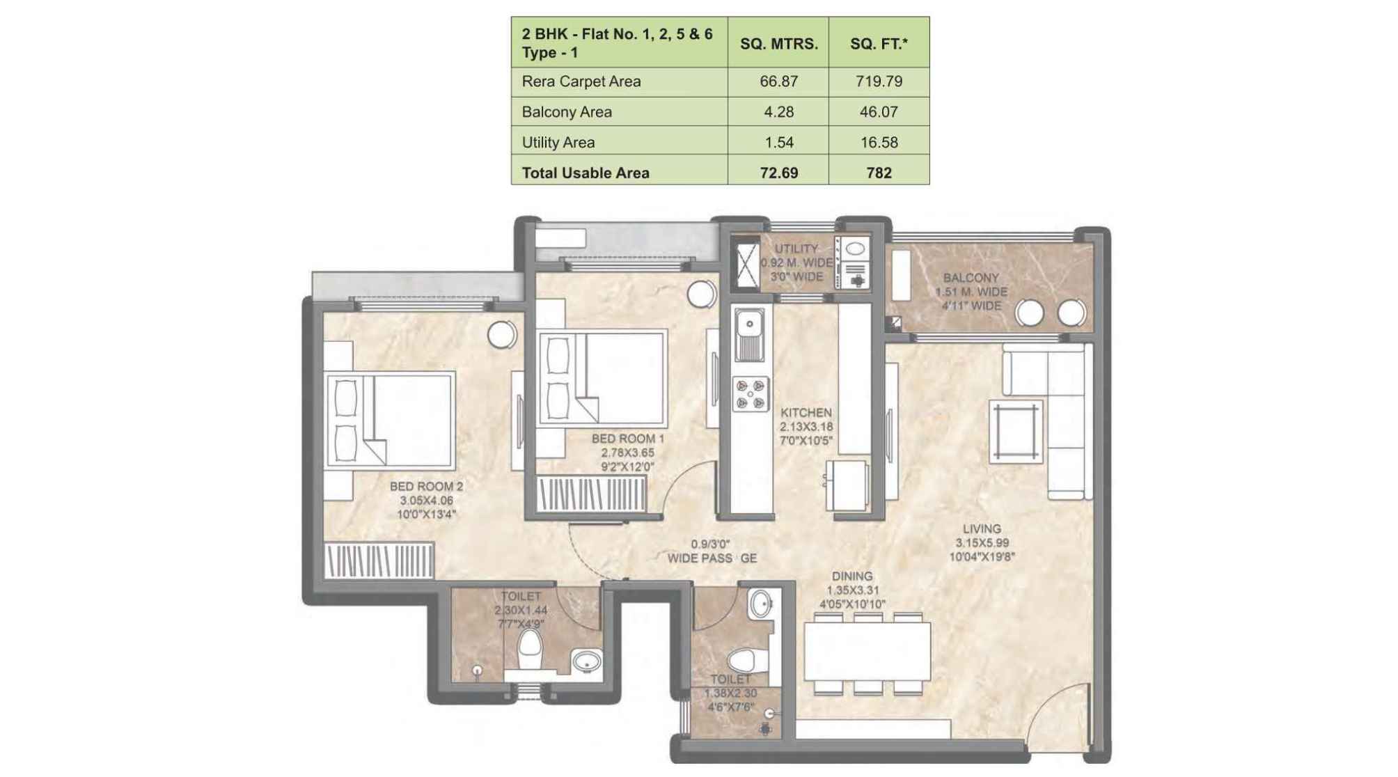 Dosti-Greenscape-Floor-Plan-Delta-Glade-2-BHK-782-Sqft