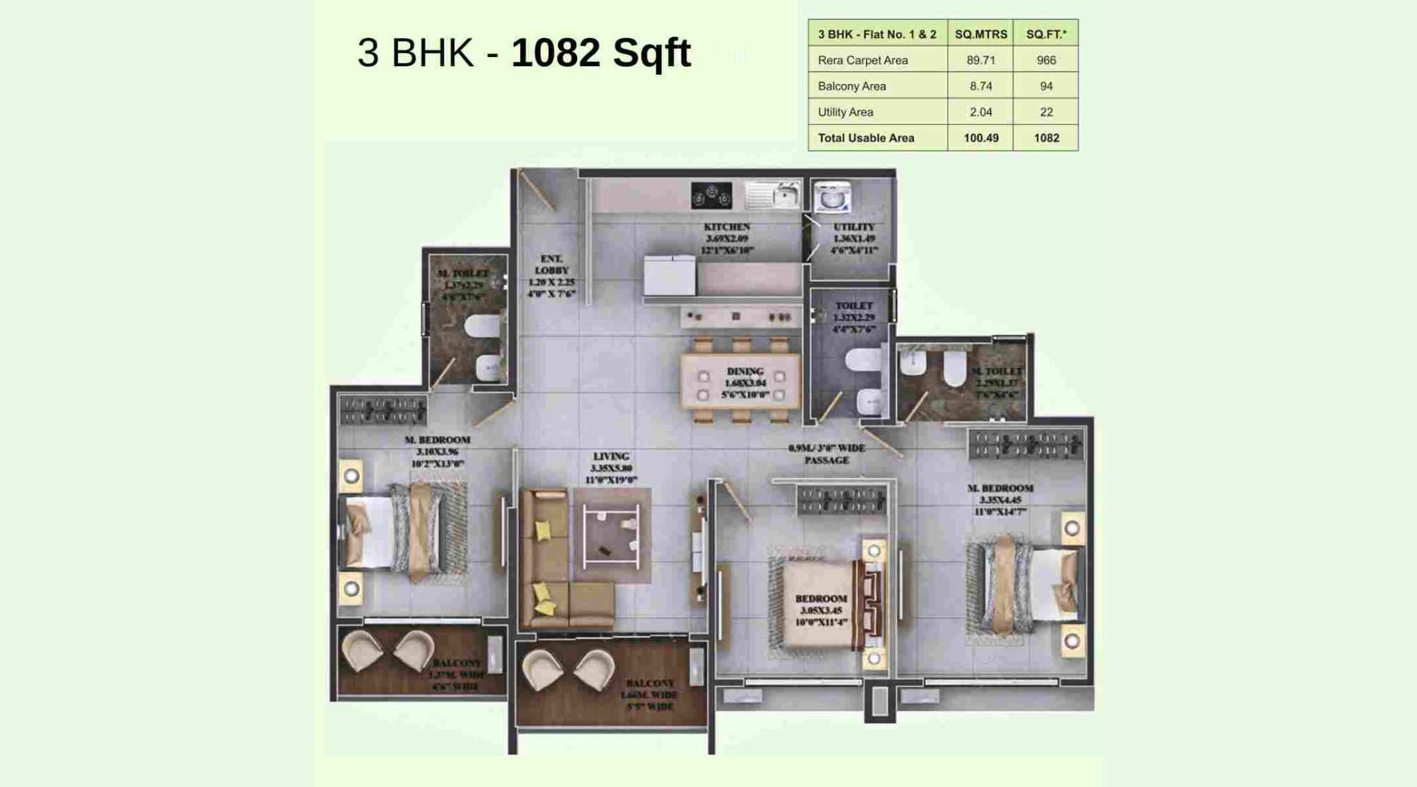 Dosti-Greenscape-Floor-Plan-Dosti-Cascade-Wing-D-Summit-E-3-BHK-1082-Sqft