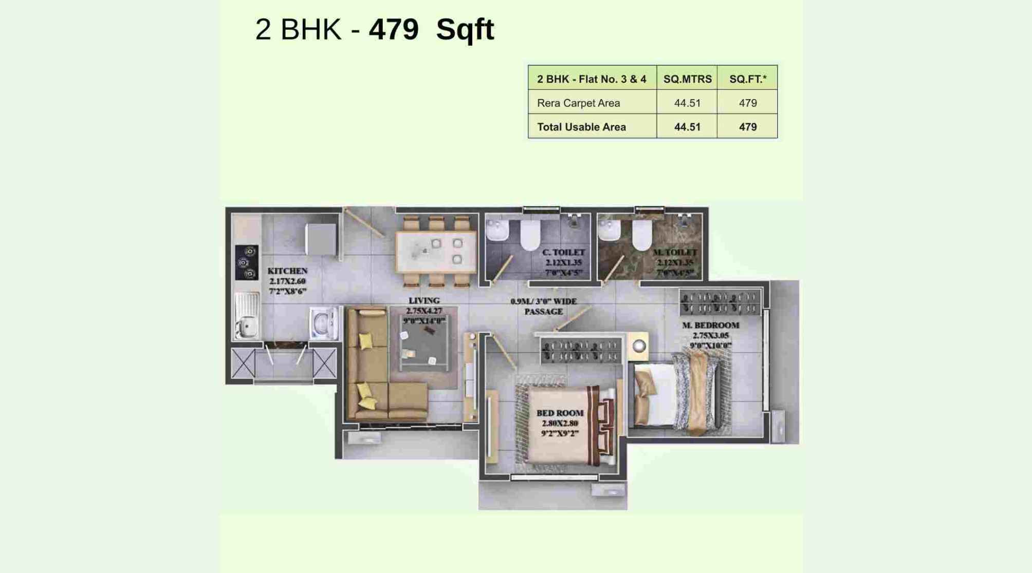 Dosti-Greenscape-Floor-Plan-Dosti-Oasis-C-Wing-2-BHK-479-Sqft