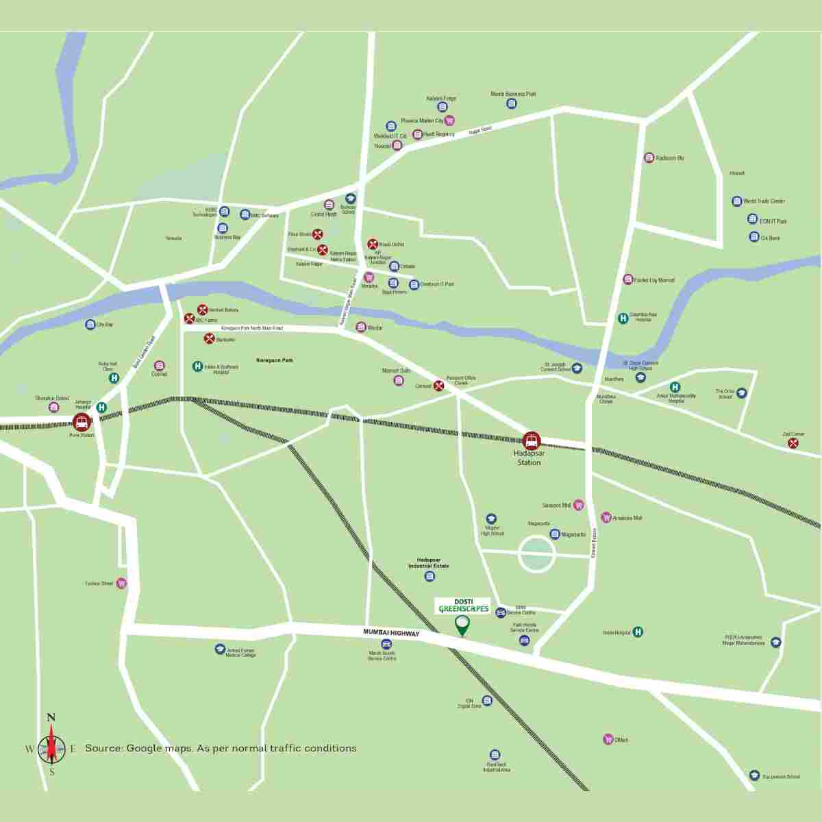 Dosti-Greenscape-Floor-Plan-Location-Map